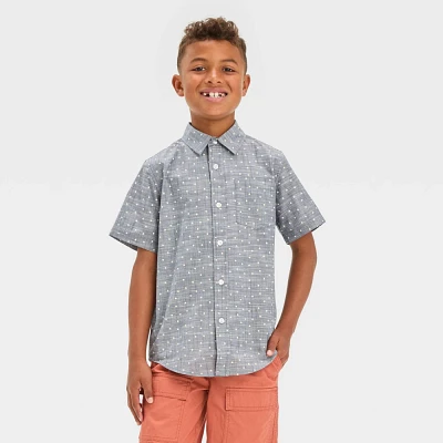 Boy Short Sleeve Poplin Button-Down Shirt