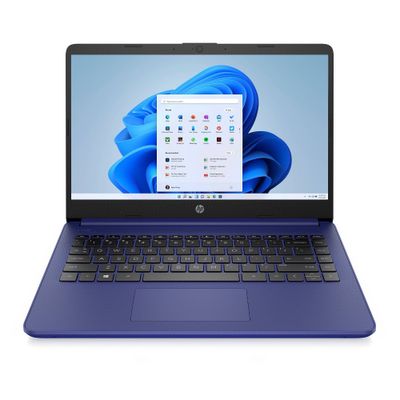 HP 14 Stream Touchscreen Laptop with Windows Home in S mode - AMD Processor - 4GB RAM Memory - 64GB Flash Storage - Indigo Blue (14-fq0037nr)
