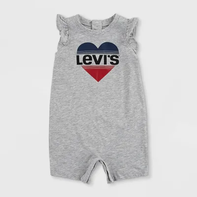 Levis Baby Girls Ruffle Sleeve Romper