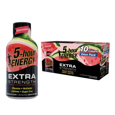 5 Hour Energy Extra Strength Shot Dietary Supplement - Watermelon - 10pk