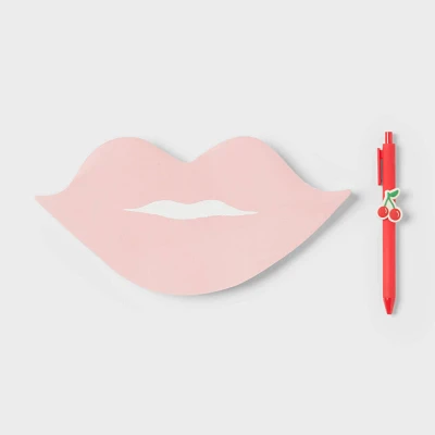 Lips Notepad with Pen Set - Room Essentials