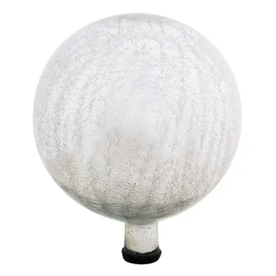 12 Decorative Reflecting Glass Gazing Globe Silver - Achla Designs: Outdoor Garden Ornament, 14 Height