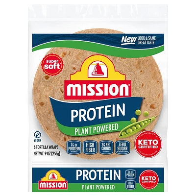 Mission Vegan Protein Plant Powered Tortillas - 9oz/6ct