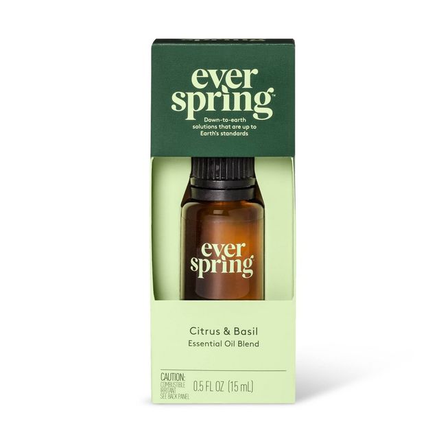 Citrus & Basil Essential Oil Blend - 0.5 fl oz - Everspring