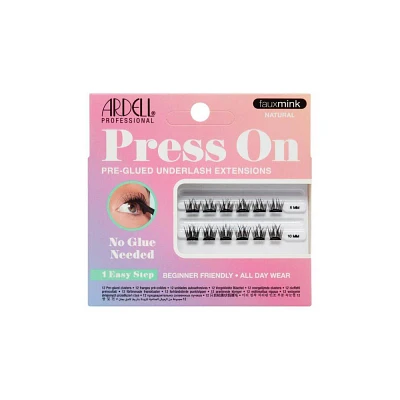 Ardell Press-On False Mini Faux Mink Natural False eyelash - 12pc