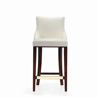 Manhattan Comfort Shubert Modern Leatherette Upholstered Barstool : Beech Wood Legs, No Assembly Required