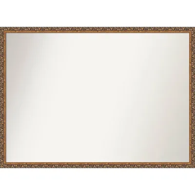 40 x 29 Non-Beveled Antique Bronze Wood Wall Mirror - Amanti Art: Rectangular, Modern Decor, Wall Mounted