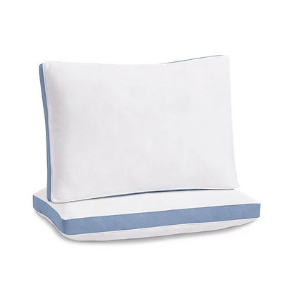 DreamLab Standard/Queen Medium Machine Washable Set of 2 Cooling Sleep Pillows for Back Stomach or Side Sleepers