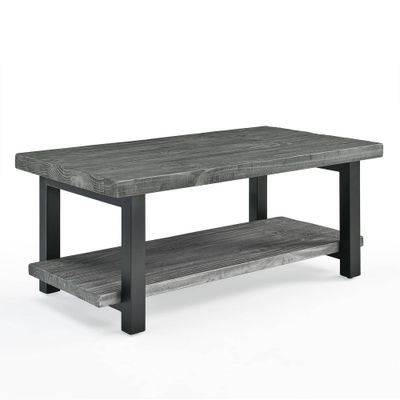 42 Pomona Metal and Reclaimed Wood Coffee Table Slate Gray - Alaterre Furniture