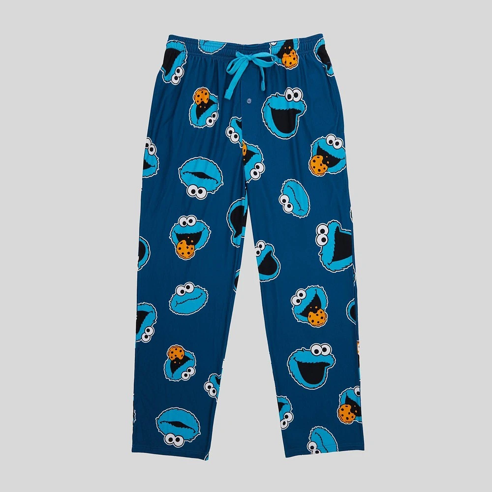 Sesame Street Mens esame treet Cookie Monster Knit Pajama Pants - Blue |  Connecticut Post Mall