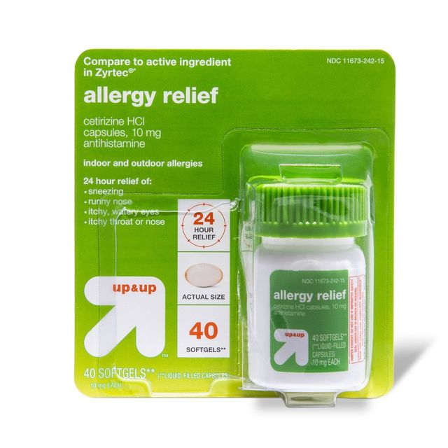 Cetirizine HCL/ Allergy Relief Softgels - 40ct - up & up