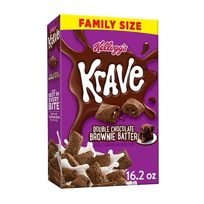 Krave Double Chocolate Brownie Batter Cereal - 16.2oz - Kelloggs