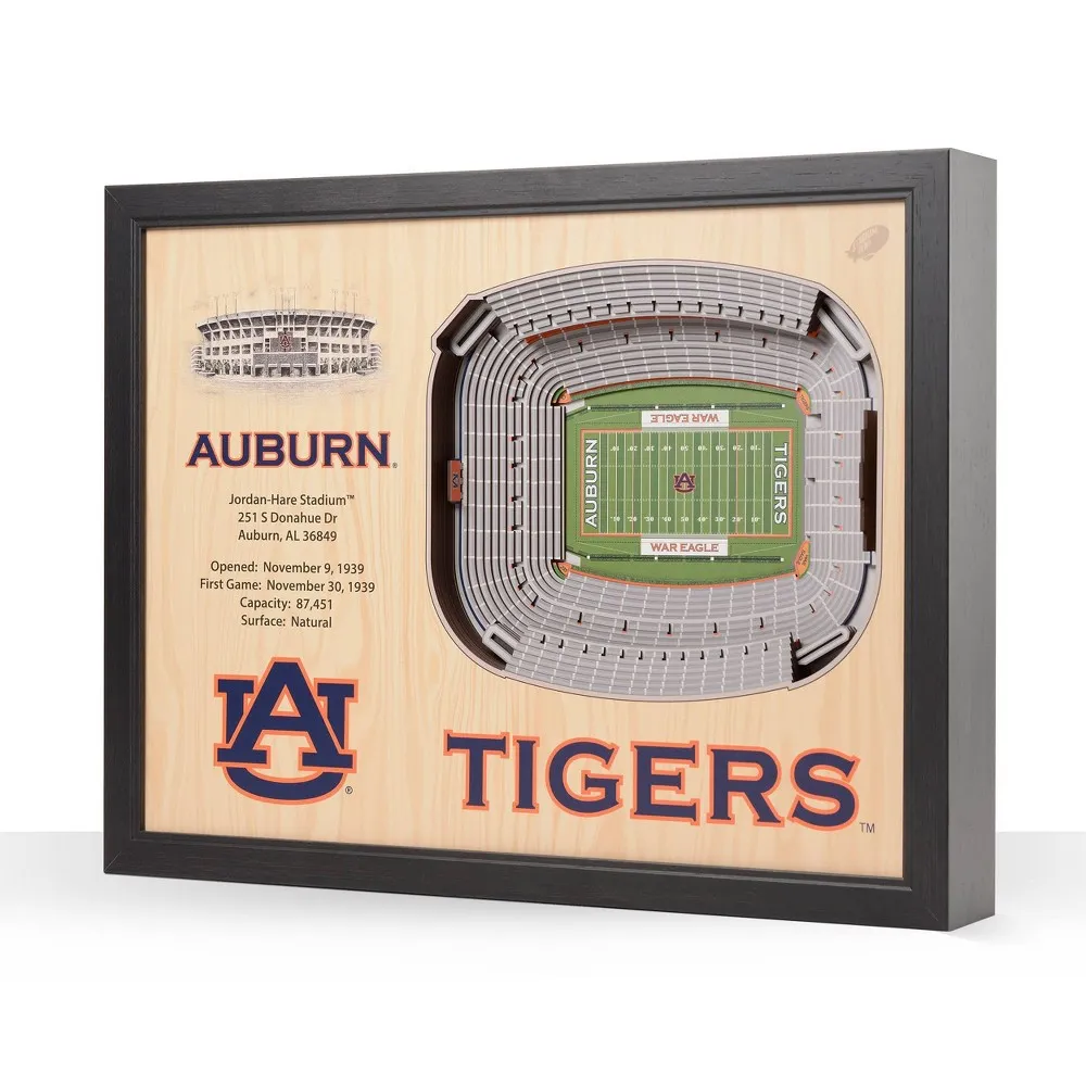 NCAA Auburn Tigers 25-Layer StadiumViews 3D Wall Art