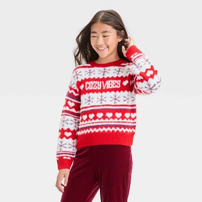 Girl Cozy Vibe Novelty Pullover Sweater - art cla