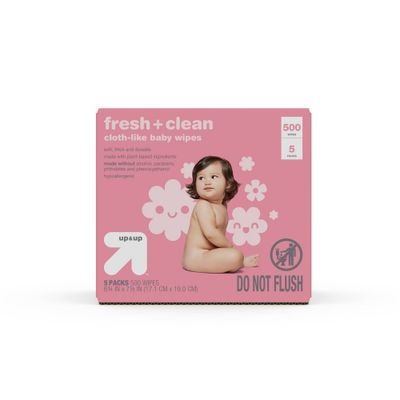 Fresh & Clean Scented Baby Wipes - 500ct - up & up