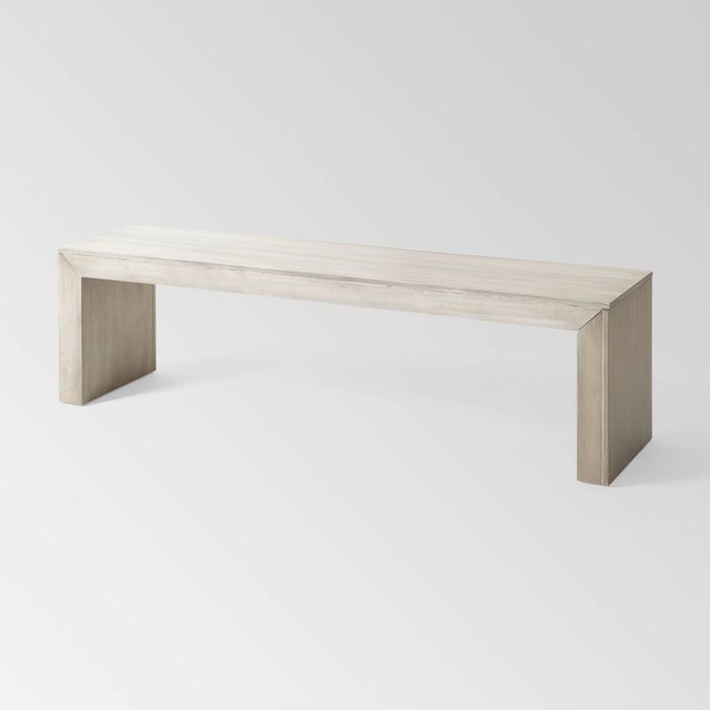 Pannell Farmhouse Dining Bench  - Christopher Knight Home: Acacia Wood, Rectangle Shape, Unupholstered