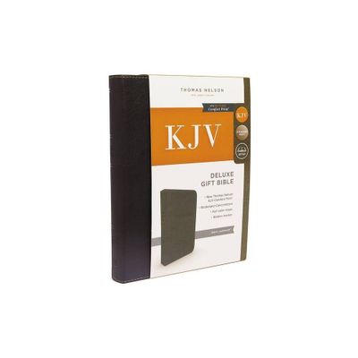 KJV, Deluxe Gift Bible, Imitation Leather, Black, Red Letter Edition - by Thomas Nelson (Leather Bound)