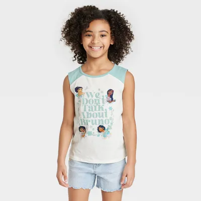 Girls Encanto Raglan Tank Top - Off White XS