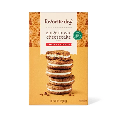 Christmas Gingerbread Cheesecake Sandwich Cookie - 10.6oz - Favorite Day