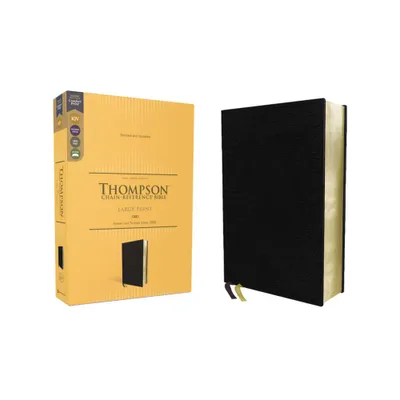 Kjv, Thompson Chain-Reference Bible, Large Print, European Bonded Leather, Black, Red Letter, Comfort Print - by Zondervan (Leather Bound)