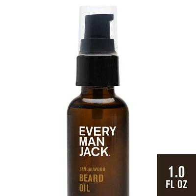 Every Man Jack Mens Moisturizing Beard Oil with Shea Butter - Sandalwood - 1 fl oz