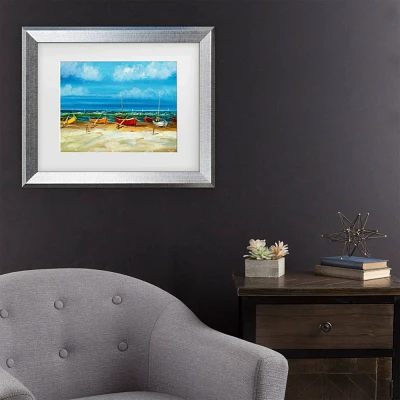 Trademark Fine Art 16x20 Masters Fine Art Before The Storm Matted Framed Art Silver