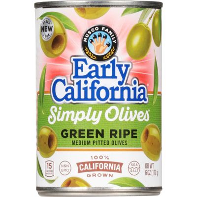 Early California Green Ripe Medium Pitted Olives - 6oz