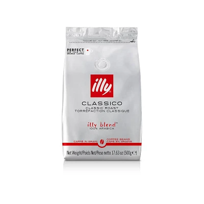 Illy Whole Bean Medium Roast Coffee Classico - 500g