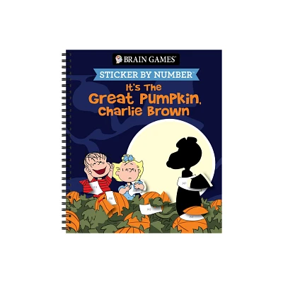 Brain Games - Sticker by Number: Its the Great Pumpkin, Charlie Brown (Halloween) - by Publications International Ltd & Brain Games & New Seasons