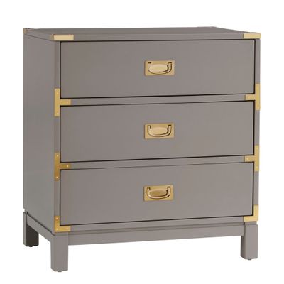 Borden Campaign 3-Drawer Nightstand -  - Inspire Q