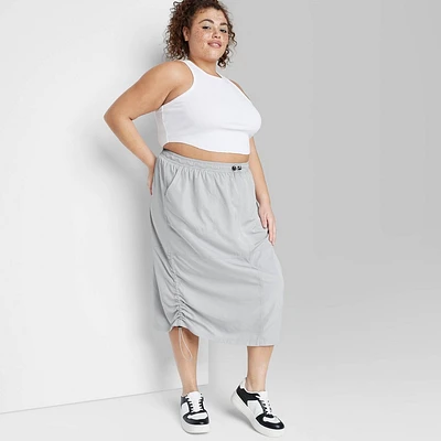 Women Utility Midi Skirt