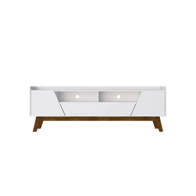 Marcus Mid-Century Modern 4 Shelf TV Stand: Entertainment Center, Media Console - Manhattan Comfort