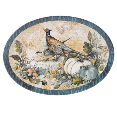 14 x 10 Earthenware Harvest Gatherings Oval Platter - Certified International