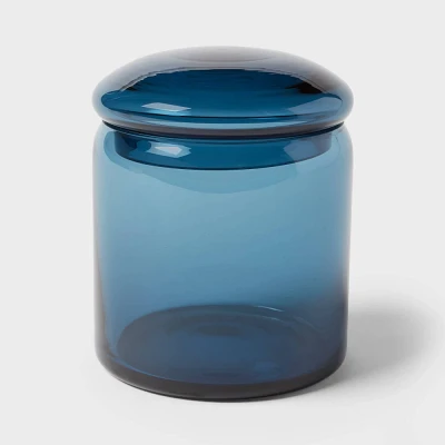 Colored Glass Bath Canister Blue - Threshold