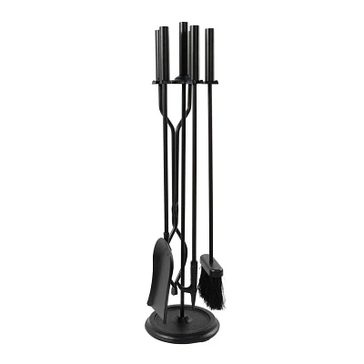 Achla Designs 4pc Neoclassic Iron Fireplace Tools Black