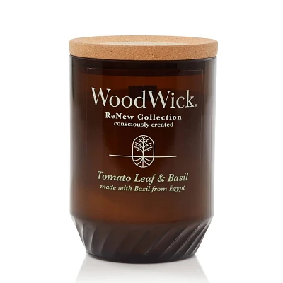 WoodWick 13oz Tomato Leaf and Basil ReNew Candle