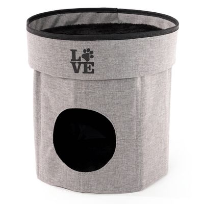 Precious Tails Home Base 2-Tier Collapsible Cat Cave