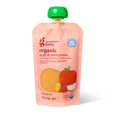 Organic Apple Sweet Potato Baby Food Pouch - 3.5oz - Good & Gather