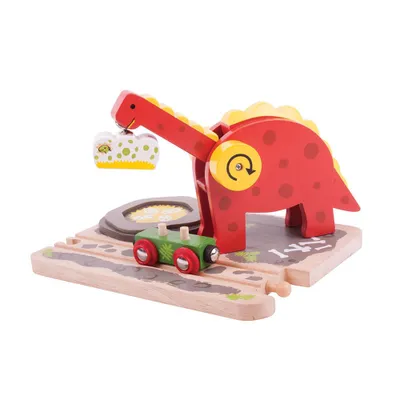 Bigjigs Rail Dino Crane Wooden Railway Train Set Accessory