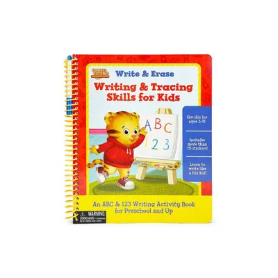 Daniel Tiger Write & Erase Writing & Tracing Skills for Kids - by Rose Nestling (Spiral Bound)