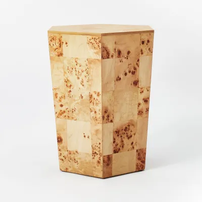 Ogden Burled Wood Accent Table - Threshold designed with Studio McGee: Hexagon