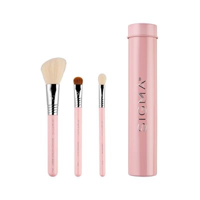 Sigma Beauty Essential Trio Makeup Brush Set - Pink - 3pc