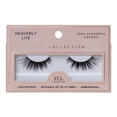 House of Lashes Heavenly Lite Soft Volume 100% Cruelty-Free Faux Silk Fibers False Eyelashes - 1pr