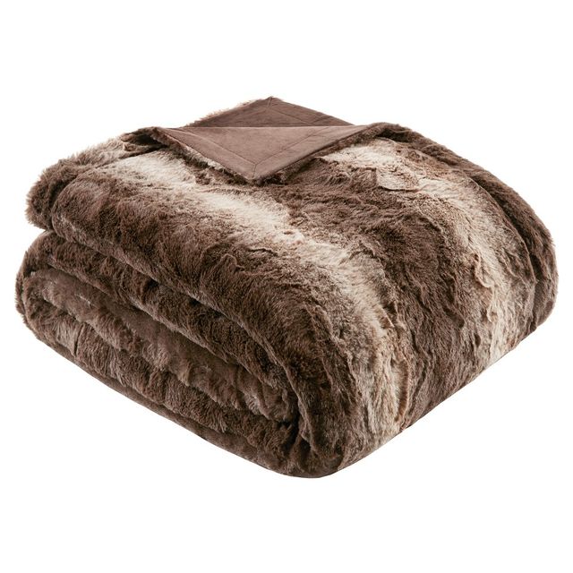 80x96 Marselle Faux Fur Oversized Bed Throw Blanket