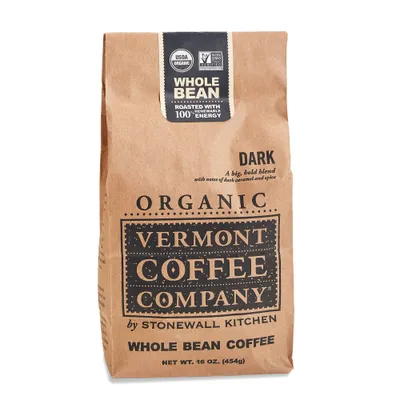 Vermont Coffee Company Organic Dark Whole Bean Coffee - 16oz