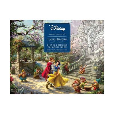 Disney Dreams Collection Thomas Kinkade Studios Disney Princess Coloring Poster - (Paperback)