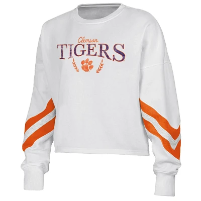 NCAA Clemson Tigers Womens Crew Neck Fleece Sweatshirt