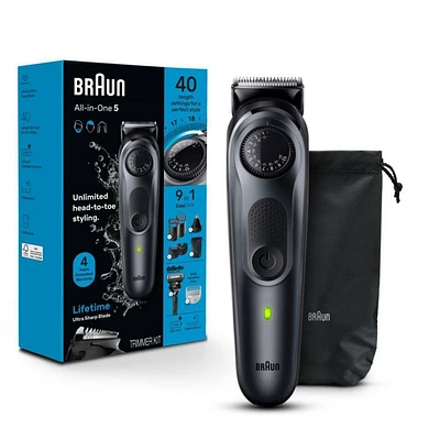 Braun All-In-One Style Kit Series-5 AiO5470 Rechargeable 9-in-1 Body Beard & Hair Trimmer