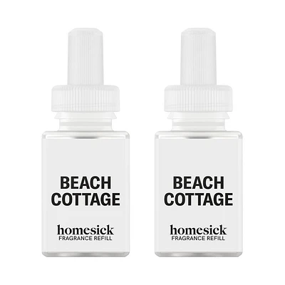 Pura Homesick Beach Cottage 2pk Smart Vial Fragrance Refills: Coastal Plumeria & Bergamot Scent