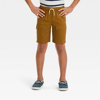 Boys Relaxed At the Knee Pull-On Cargo Shorts